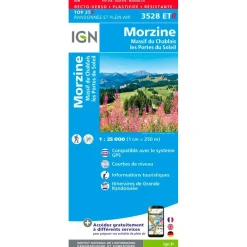 Carte Ign<IGN Carte 3528Etr Morzine Resistante Massif-du-Chablais - Les Portes du Soleil