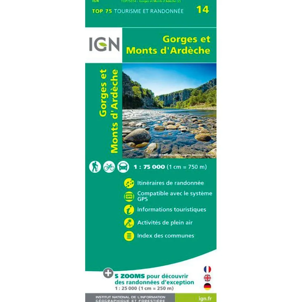 Discount Carte Gorges et Monts D'Ardeche Carte Ign
