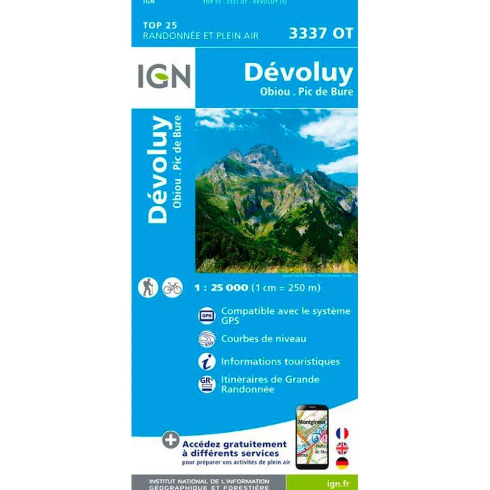 Carte Ign<IGN Carte 3337OT Dévoluy, Obiou, Pic de Bure
