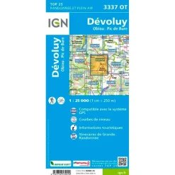 Carte Ign<IGN Carte 3337OT Dévoluy, Obiou, Pic de Bure