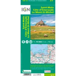 Carte Ign<IGN Carte Saint Malo Côte d'Emeraude Mont-Saint-Michel