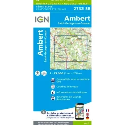 Clearance Carte 2732SB Ambert, Saint-Georges-en-Couzan Carte Ign