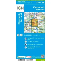 Outlet Carte 2531SB Clermont-Ferrand Carte Ign
