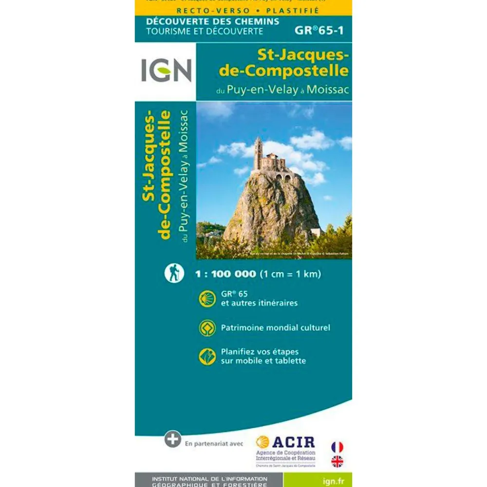 Carte Ign<IGN Carte St Jacques de Compostelle du Puy-en-Velay à Moissac