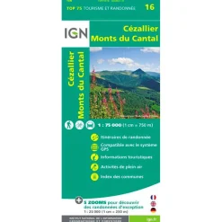 Carte Ign<IGN Carte TOP75016 Cezallier Monts Du Cantal