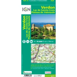 Online Carte Verdon - Lac de Sainte-Croix - Plateau de Valensole Carte Ign