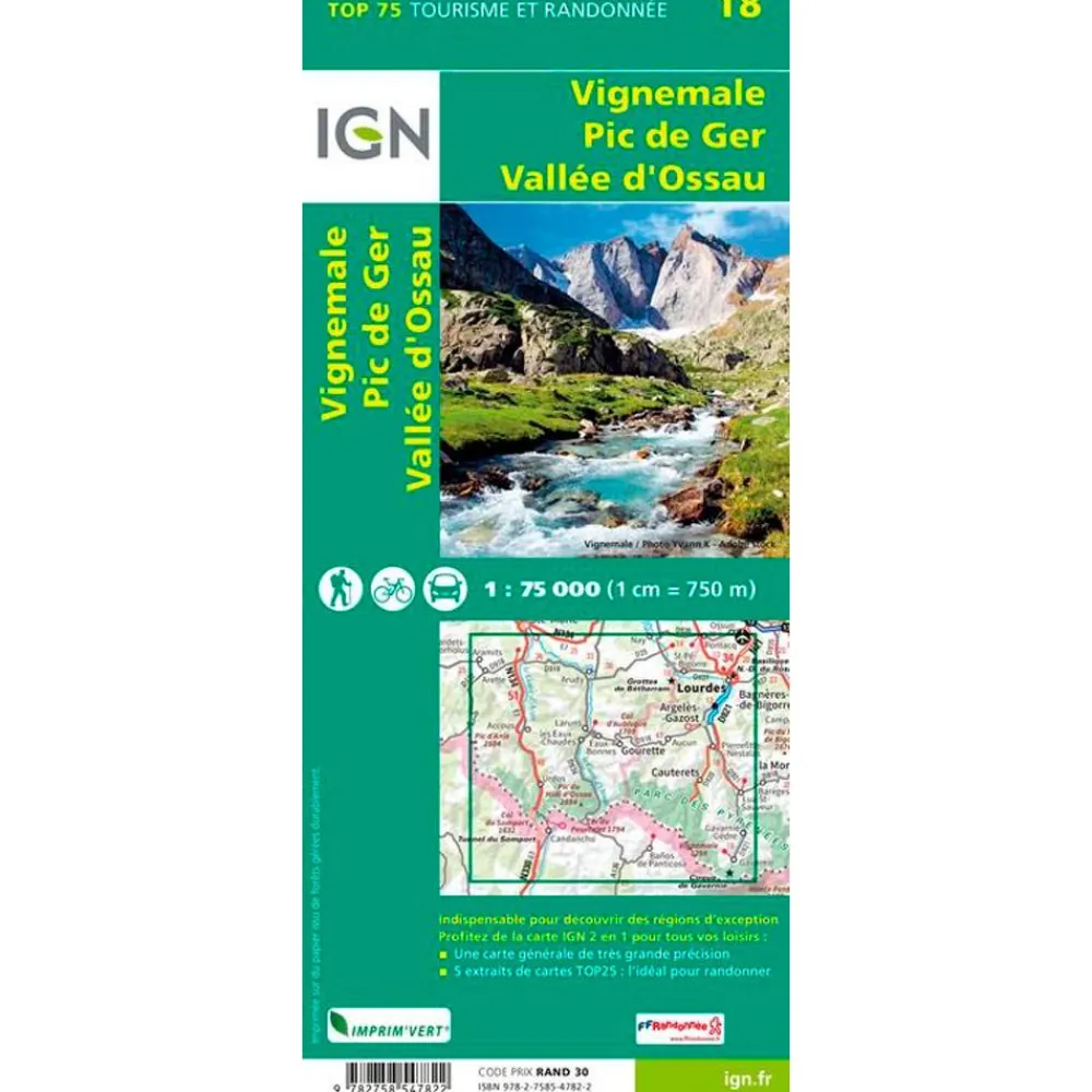 Carte Ign<IGN Carte Vemale Pic de Ger Vallee d'Ossau