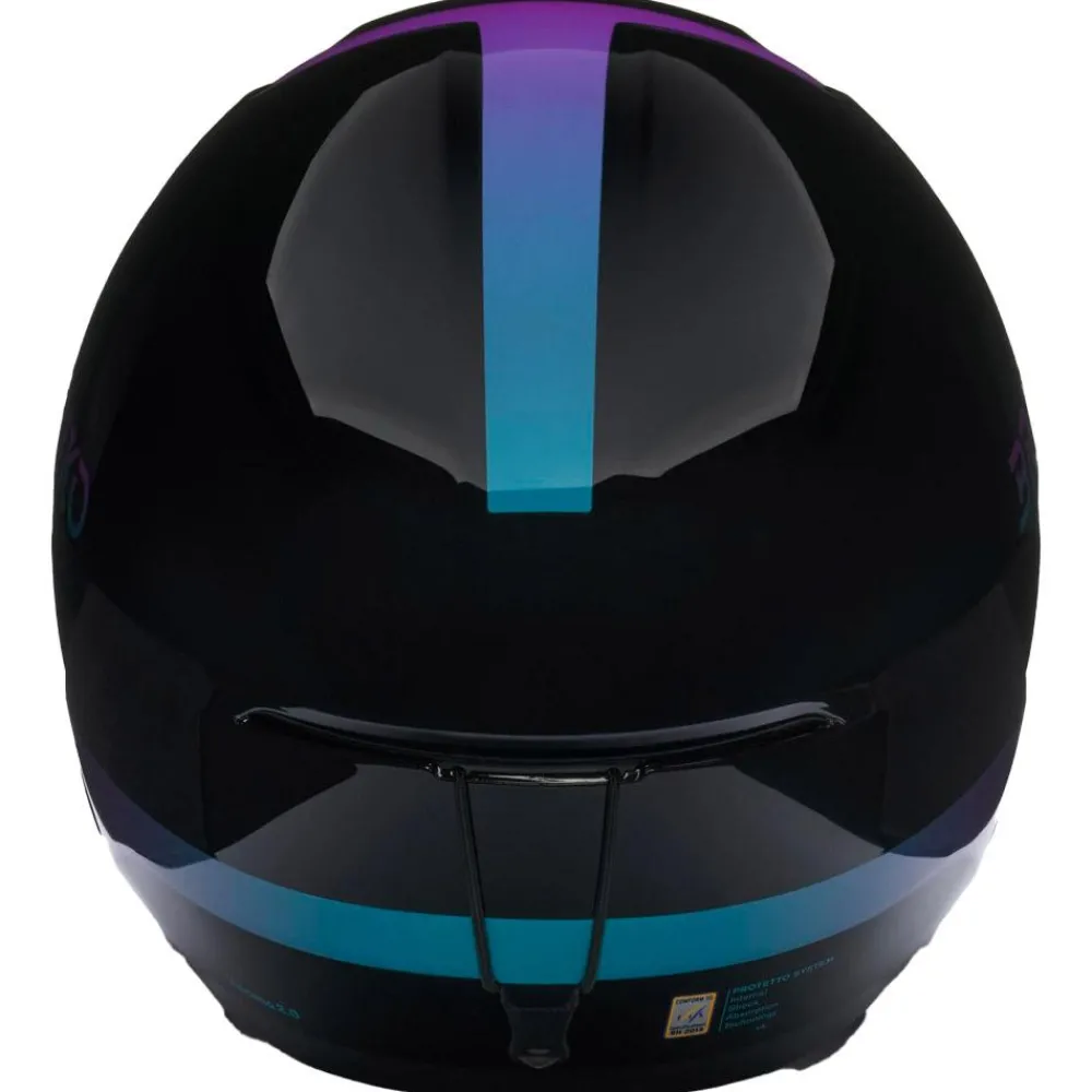 New Casque Vulcano 2.0 Shiny Black Violet Bondi Blue Femme Casques Homme|Casques Femme
