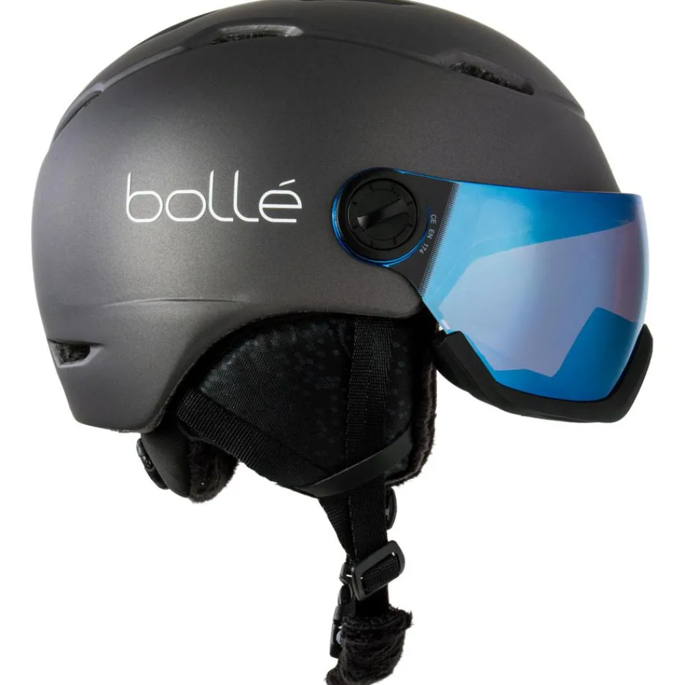 Clearance Casque visière Mercuro Visor Black Matte Blue Mirror Femme Casques Avec Visière|Casques Femme