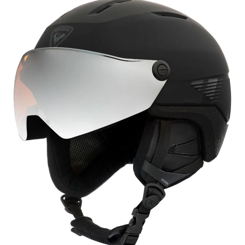 Casques Avec Visière|Casques Homme<Rossignol Casque visière Fit Visor Impacts Black Orange Silver Mirror