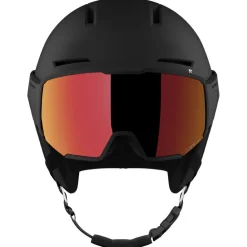 Casques Avec Visière|Casques Femme<Salomon Casque visière Osmo Pro Black Sigma Photo Poppy Red