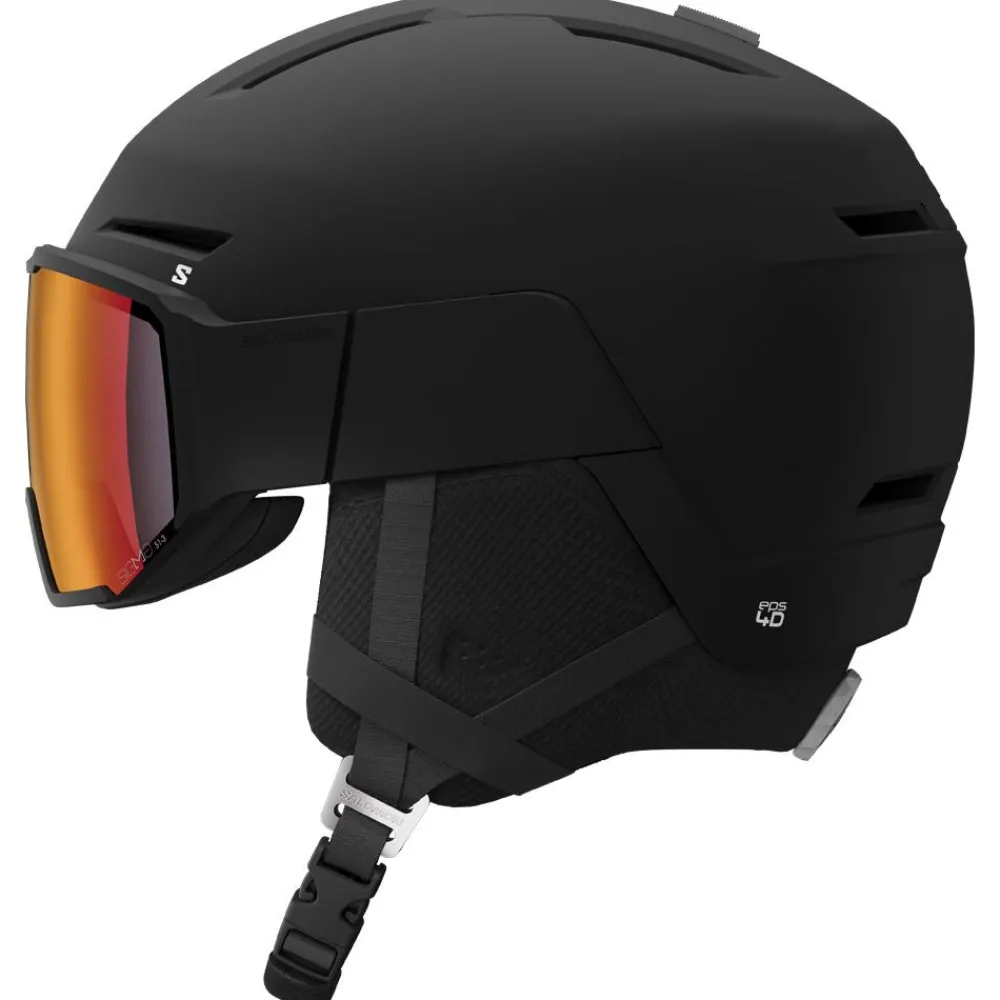 Casques Avec Visière|Casques Femme<Salomon Casque visière Osmo Pro Black Sigma Photo Poppy Red