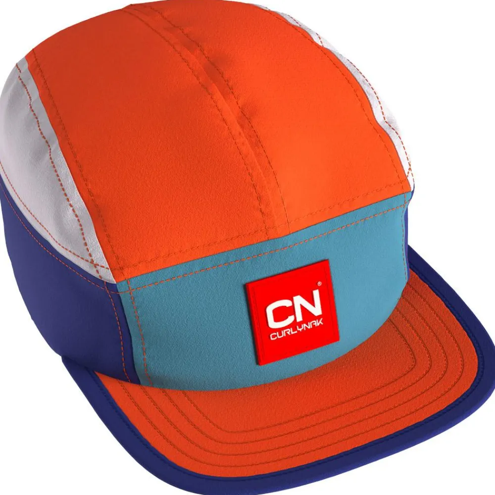 Online Casquette 5 Pans Orange Blue Casquettes