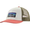 Casquettes<Patagonia Casquette P-6 Logo LoPro Trucker Hat Birch White