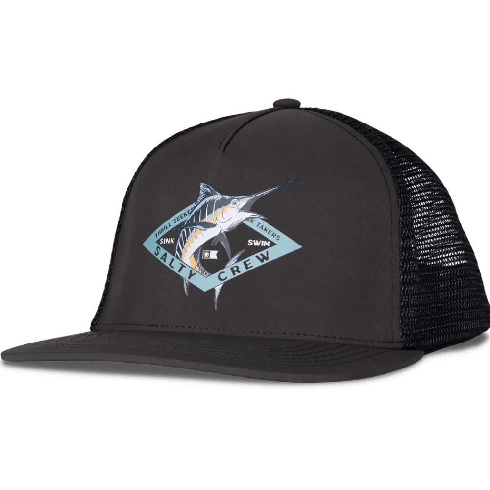 Casquettes<Salty Crew Casquette Diamond Marlin Boys Trucker Black