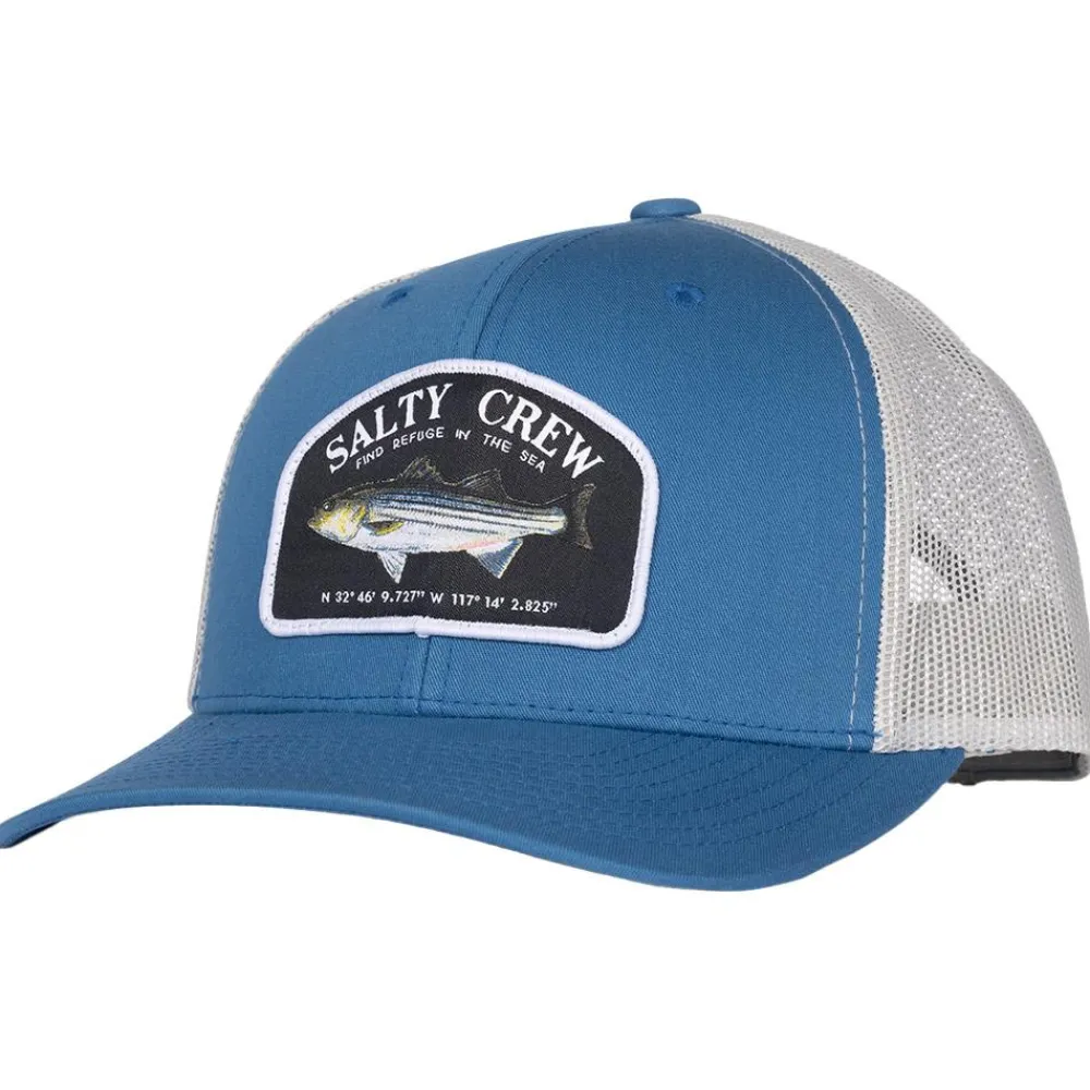 Casquettes<Salty Crew Casquette Striper Retro Trucker Slate Silver