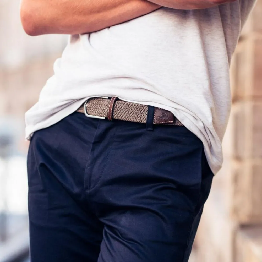 Outlet Ceinture Tressée Beige Taupe Ceintures