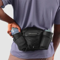 Clearance Ceinture Running Cross Belt 2 Bottles Black Ceinture De Trail