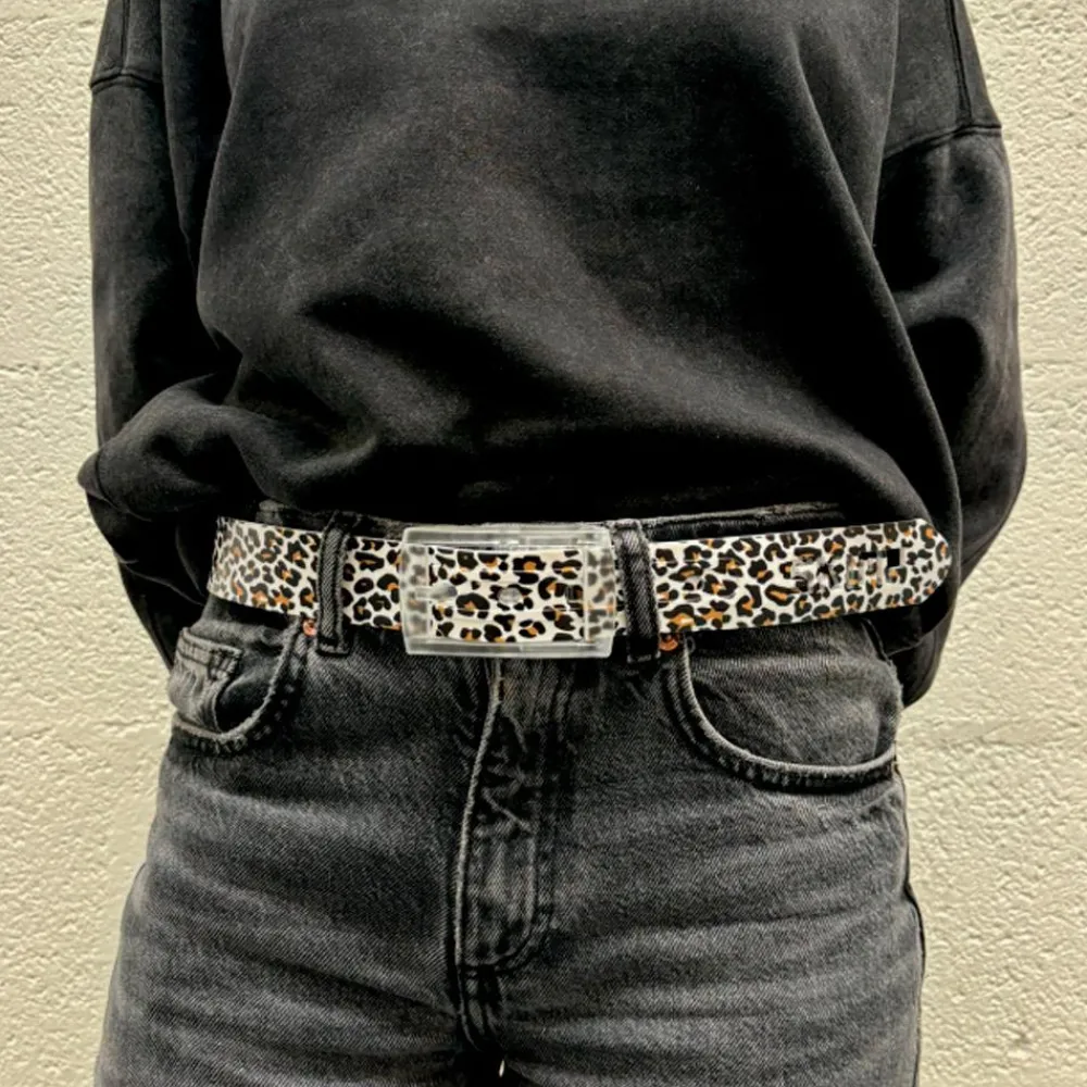 Sale Ceinture Wild Collection Panthère Blanche Ceintures