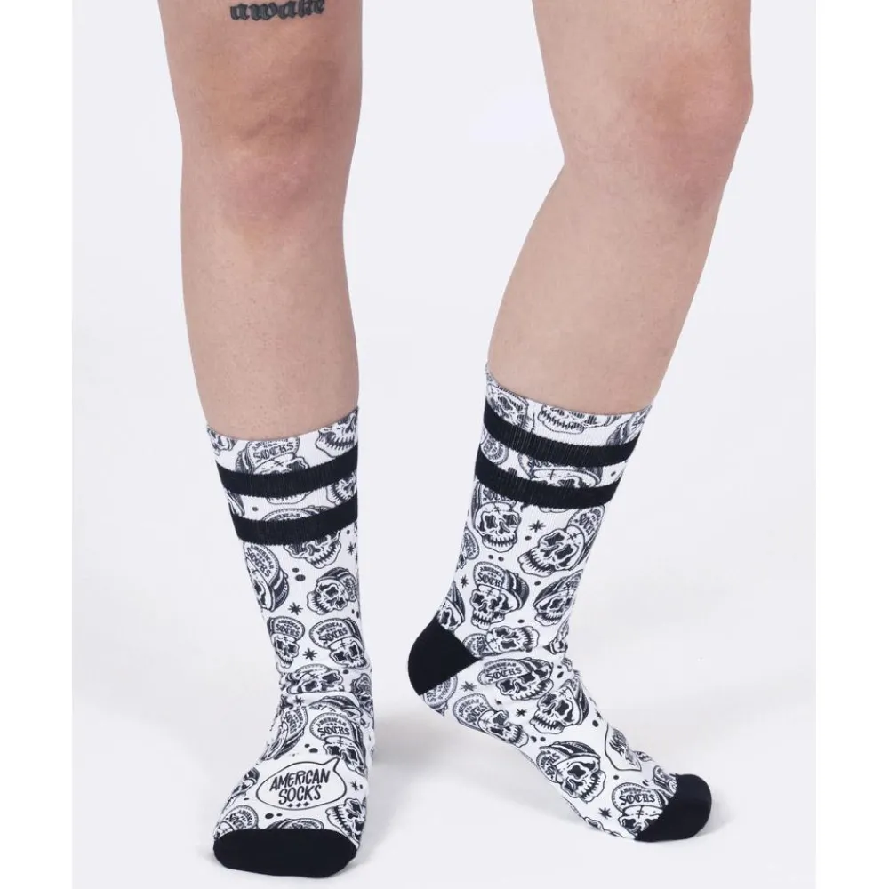 Chaussettes Lifestyle<American Socks Chaussettes The Original Signature Skater Skull 2.2