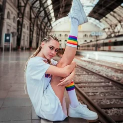 Chaussettes Lifestyle<American Socks Chaussettes The Classics Mid High Rainbow Pride