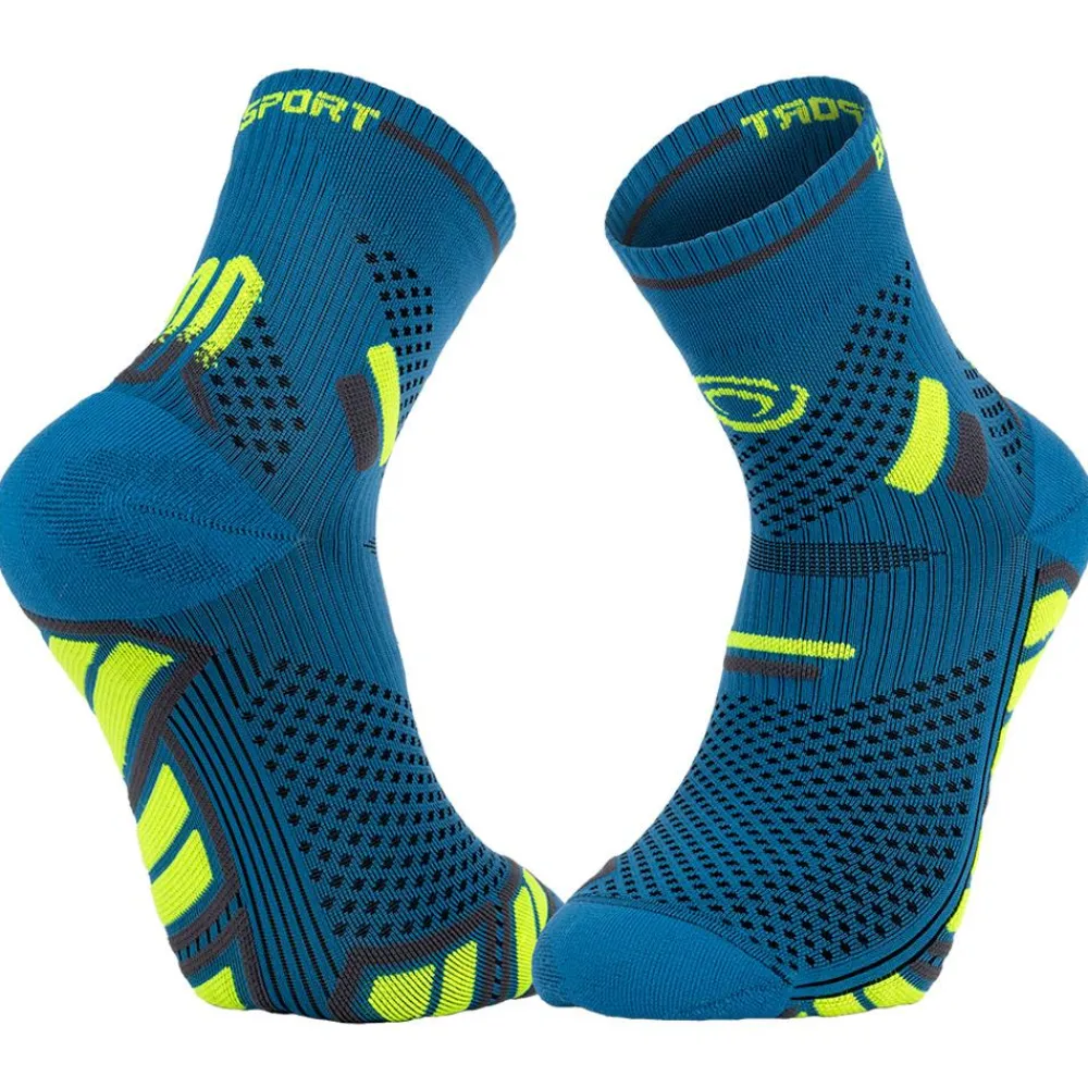 Outlet Chaussettes Trail Socks Ultra Mid Bleu Jaune Chaussettes Trail