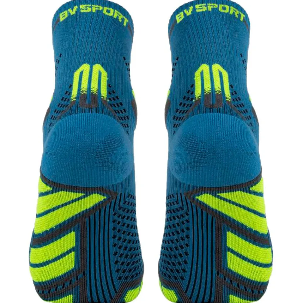 Outlet Chaussettes Trail Socks Ultra Mid Bleu Jaune Chaussettes Trail