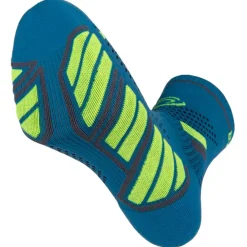 Outlet Chaussettes Trail Socks Ultra Mid Bleu Jaune Chaussettes Trail