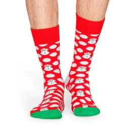 Chaussettes Lifestyle<Happy Socks Chaussettes Big Dot Snowman Rouge