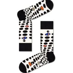 Chaussettes Lifestyle<Happy Socks Chaussettes Beatles Silhouettes Noir Blanc