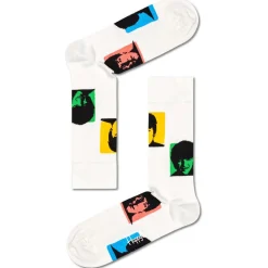 New Chaussettes Beatles Silhouettes Blanc Chaussettes Lifestyle