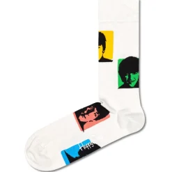 New Chaussettes Beatles Silhouettes Blanc Chaussettes Lifestyle
