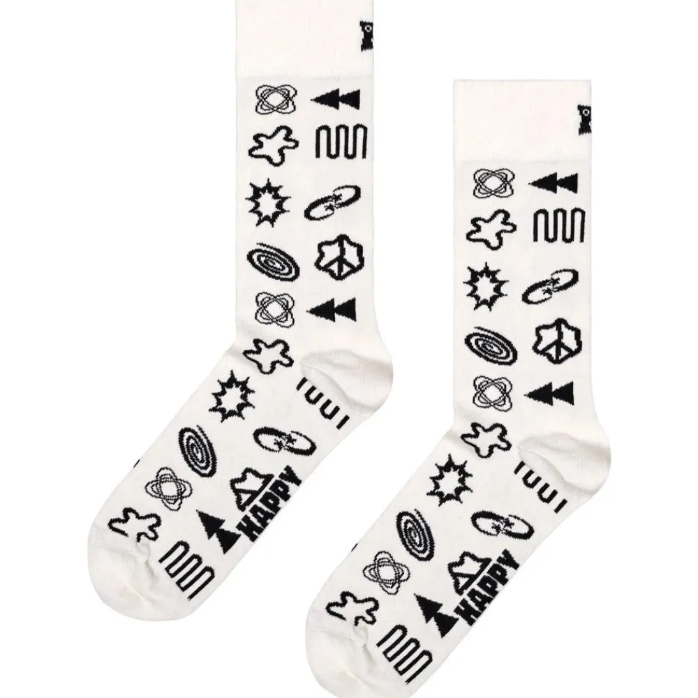 Hot Chaussettes Crew Socks Techy White Chaussettes Lifestyle