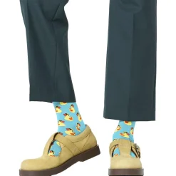 Discount Chaussettes Crew Socks Rubber Duck Light Blue Chaussettes Lifestyle
