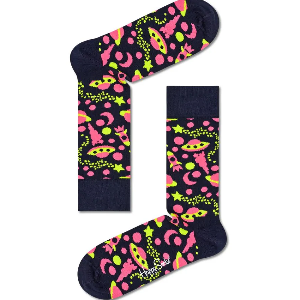 Chaussettes Lifestyle<Happy Socks Chaussettes Into Space Bleu Foncé