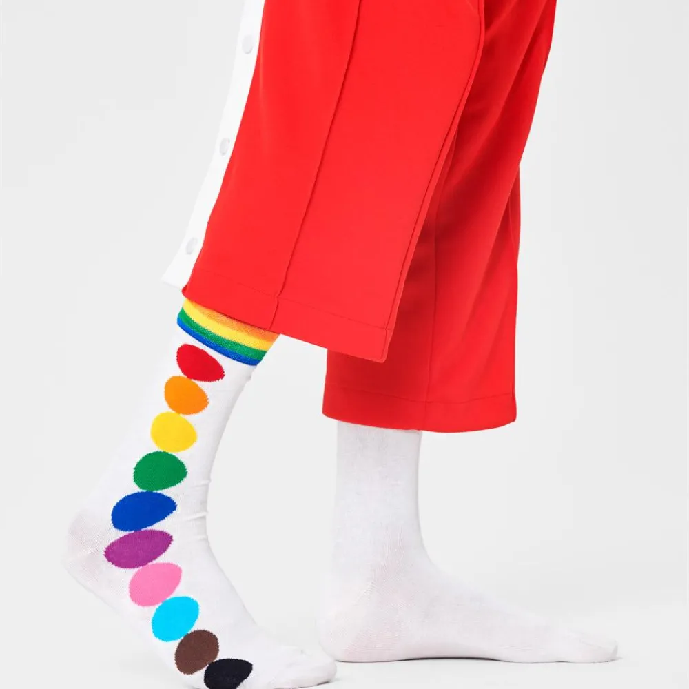 Chaussettes Lifestyle<Happy Socks Chaussettes Pride Rainbow Blanc