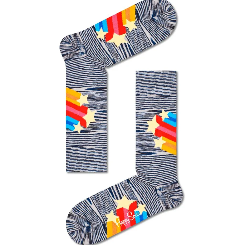 Chaussettes Lifestyle<Happy Socks Chaussettes Shooting Stars Noir Blanc
