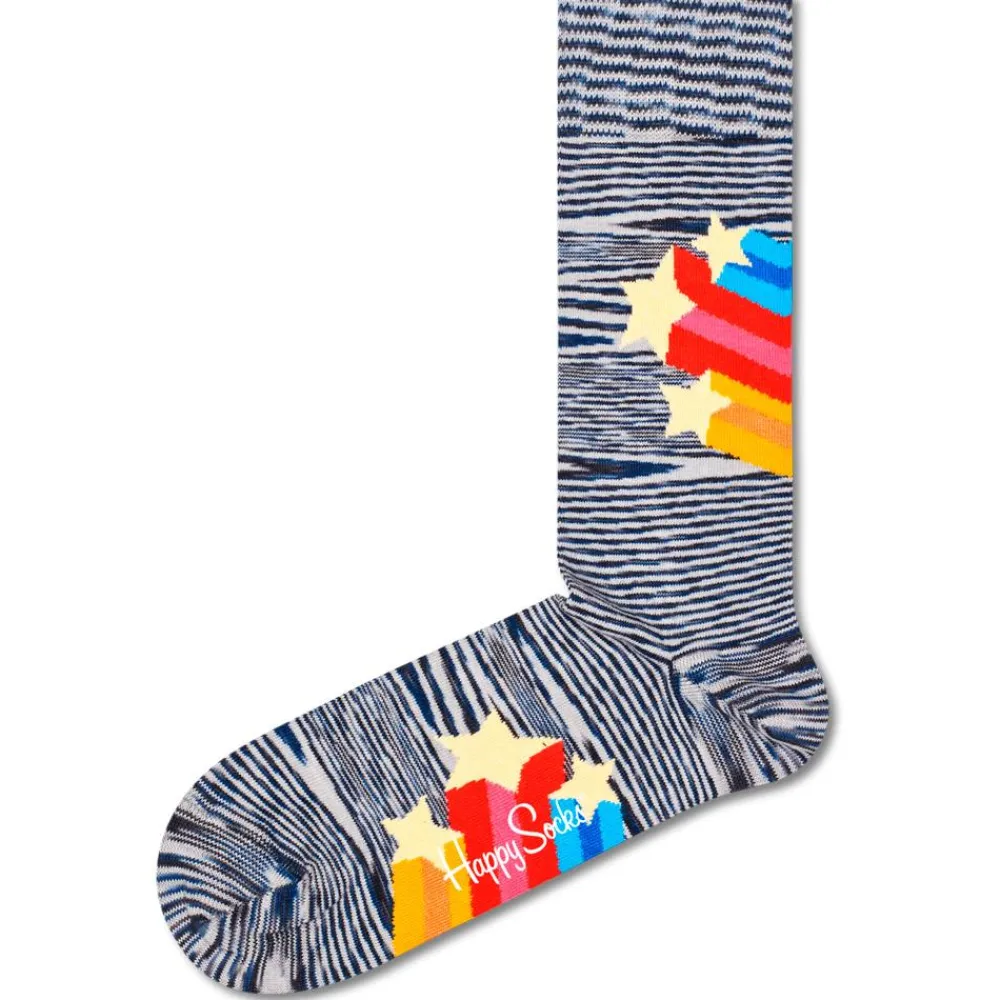 Chaussettes Lifestyle<Happy Socks Chaussettes Shooting Stars Noir Blanc