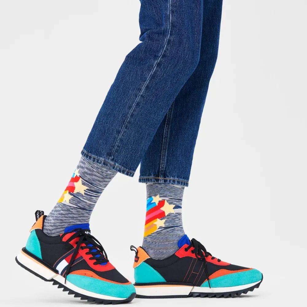 Chaussettes Lifestyle<Happy Socks Chaussettes Shooting Stars Noir Blanc