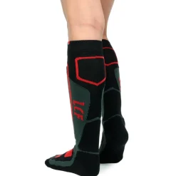 Chaussettes Ski<La Chaussette de France Chaussettes Grom's Noir Rouge