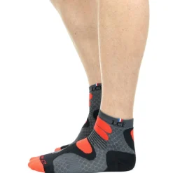Chaussettes Trail<La Chaussette de France Chaussettes Nepal Gris Rouge