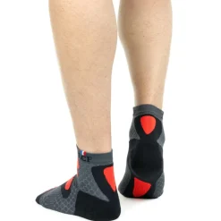 Chaussettes Trail<La Chaussette de France Chaussettes Nepal Gris Rouge