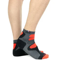 Chaussettes Trail<La Chaussette de France Chaussettes Nepal Gris Rouge