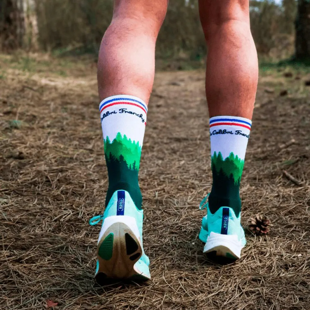 Online Chaussettes La Forestière Vert Chaussettes Trail