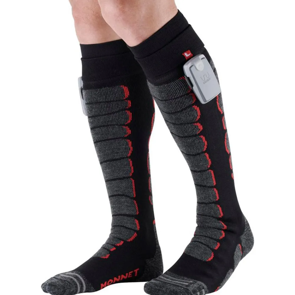 Sale Chaussettes Heatprotech Socks Noir Rouge Chauffage Pied|Chaussettes Ski