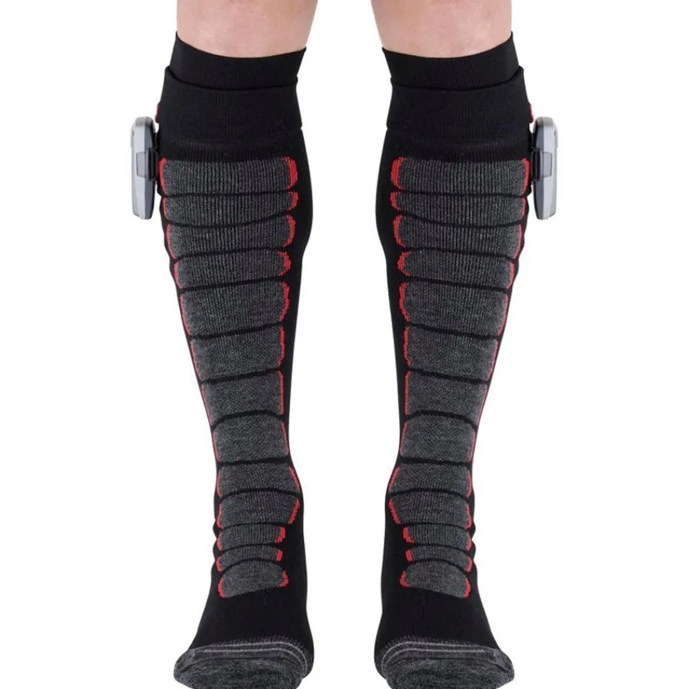 Sale Chaussettes Heatprotech Socks Noir Rouge Chauffage Pied|Chaussettes Ski