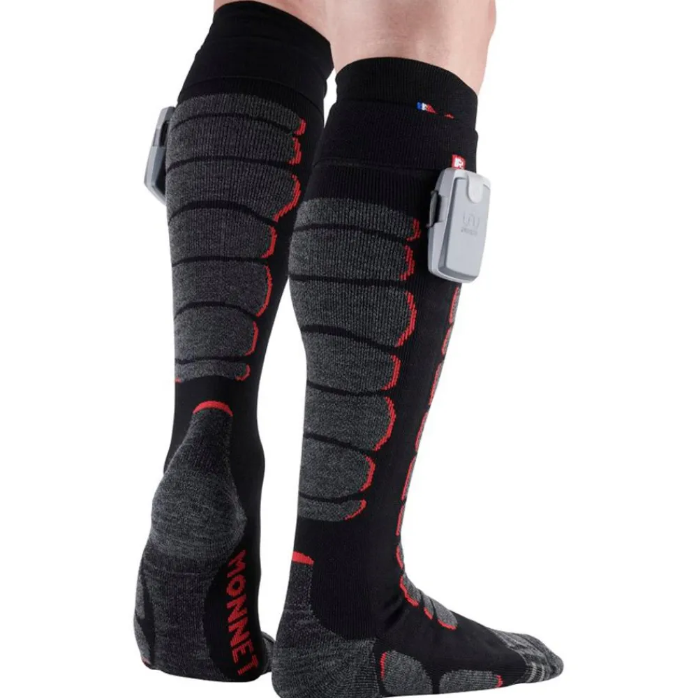 Sale Chaussettes Heatprotech Socks Noir Rouge Chauffage Pied|Chaussettes Ski