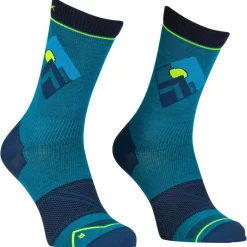 Chaussettes Alpine Light Comp Mid Socks Mountain Blue Chaussettes Escalade|Chaussettes De Randonnée