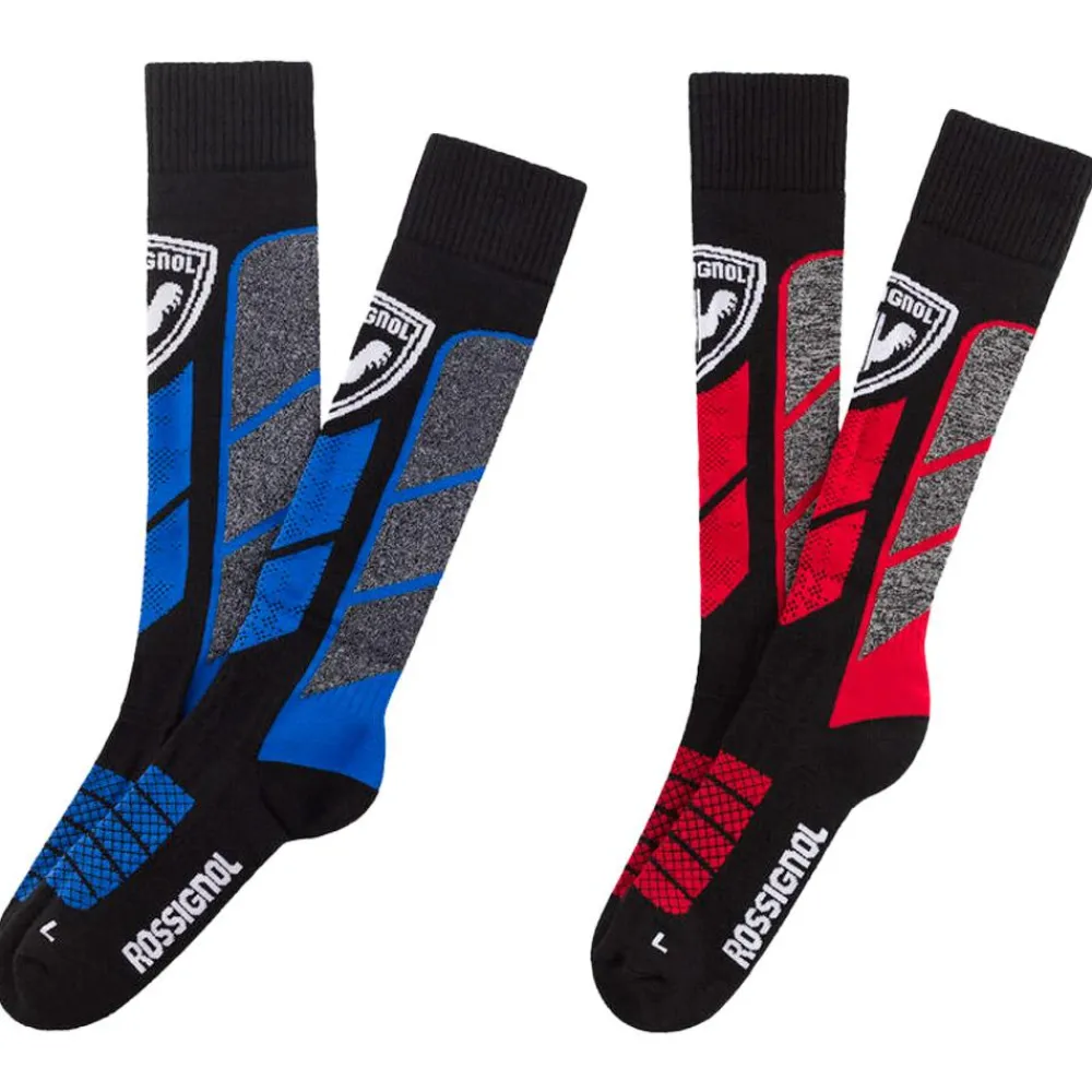 Outlet Chaussettes Thermotech 2P Black Red Blue Chaussettes Ski
