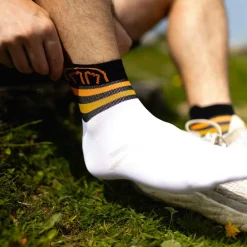Online Chaussettes Run Anatomic Light Ankle White Black Chaussettes Trail
